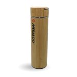 Bamboo Stainless Flask with Strainer - Image 2