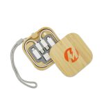 Eco-friendly Travel Bamboo Charging Data Cable Set