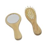 Mini Wooden Comb and Mirror Set