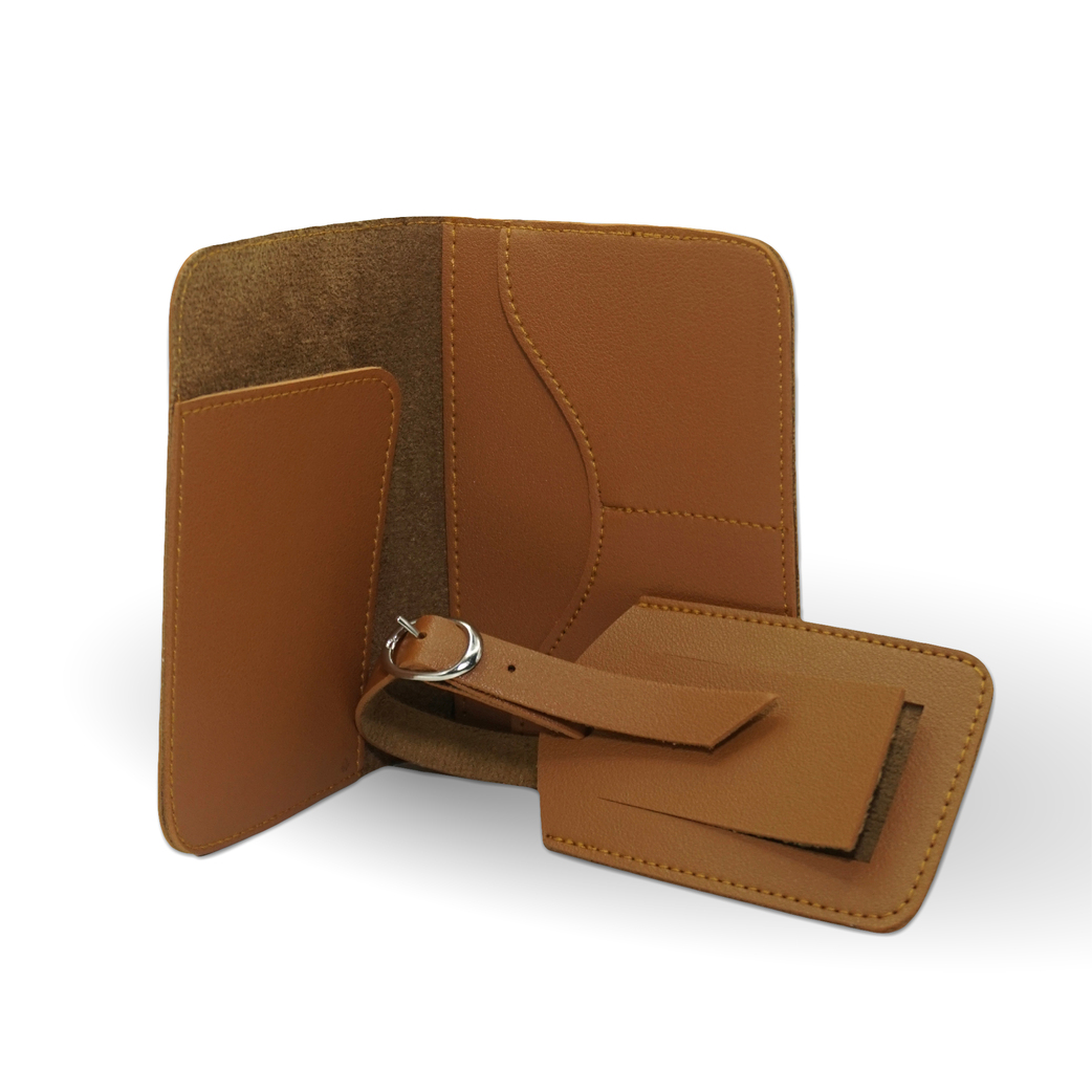 The Markery Product Images_TRAVEL PASSPORT HOLDER AND-LUGGAGE TAG SET 1 Travel Passport Holder and Luggage Tag Set - Image 1
